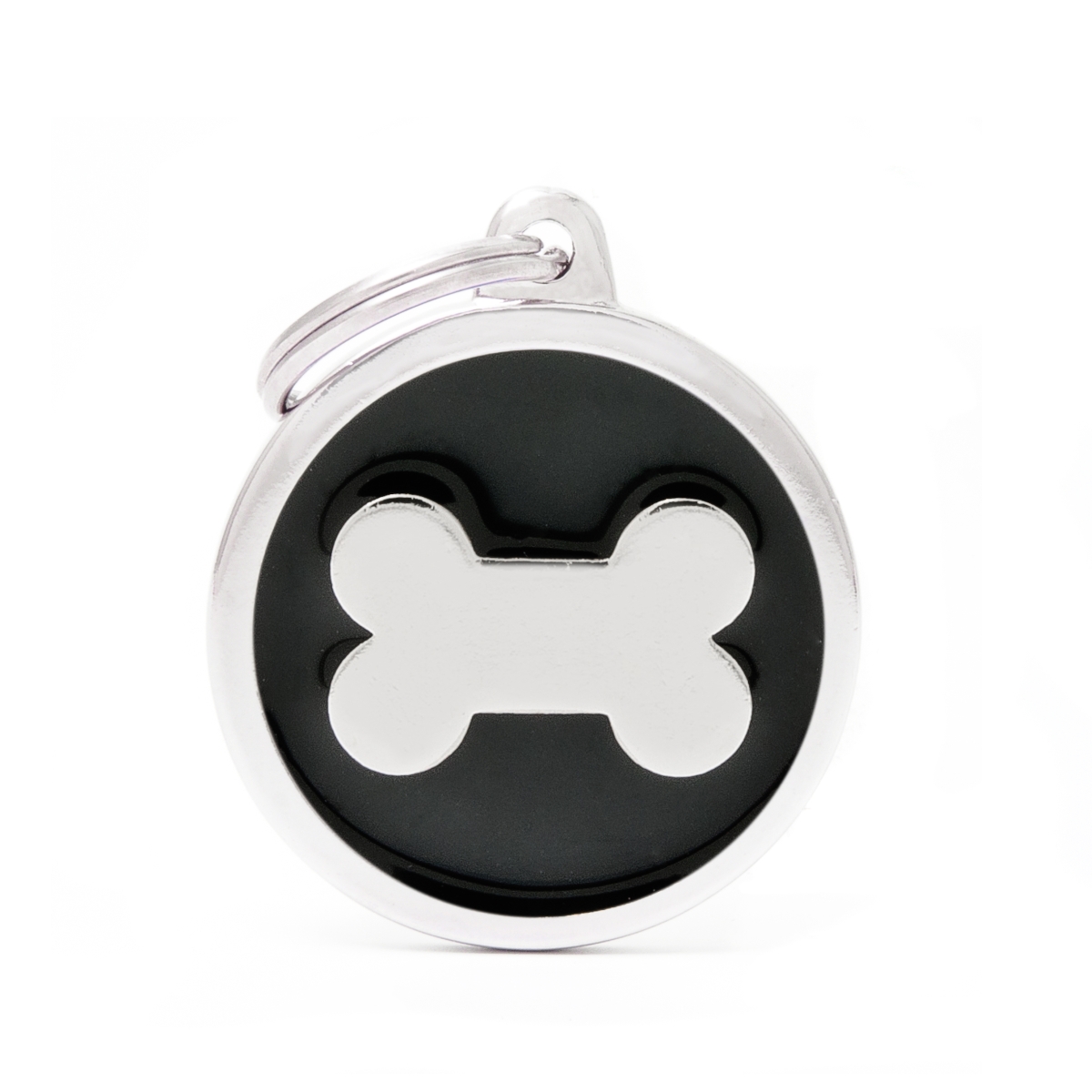 My Family Charm Black Big Circle Bone pagabukas, juodas - 