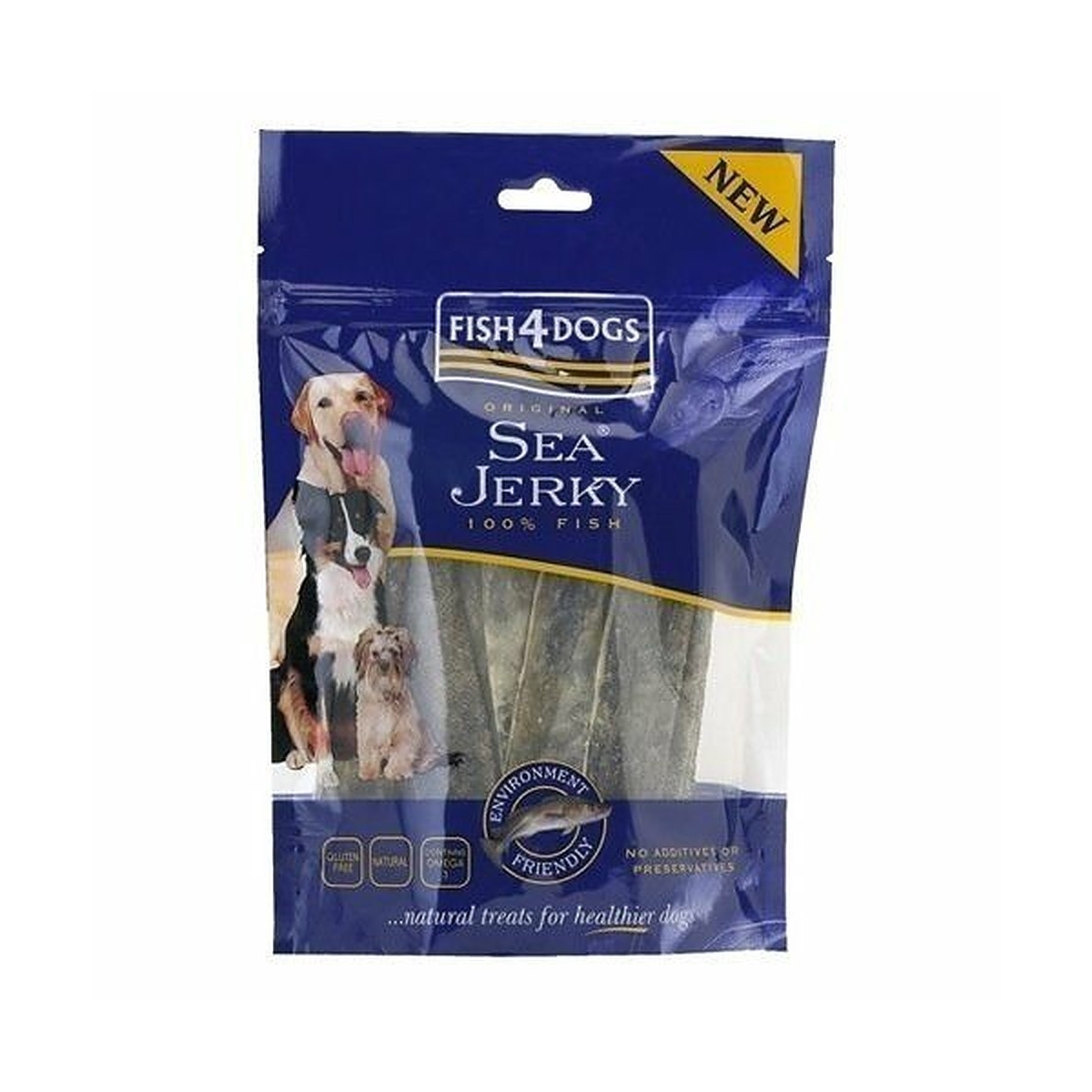 Fish4Dogs sea jerky skinny strips 100% natūralus skanėstas 100g - 