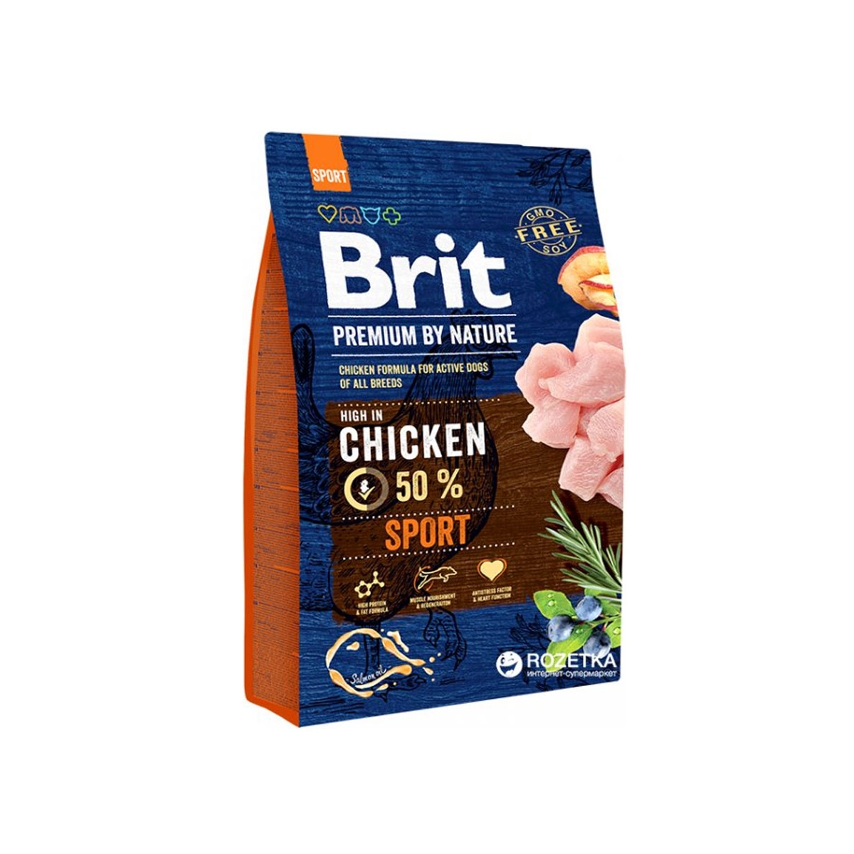 Brit Premium Sport sausas maistas su vištiena, 3 kg - 