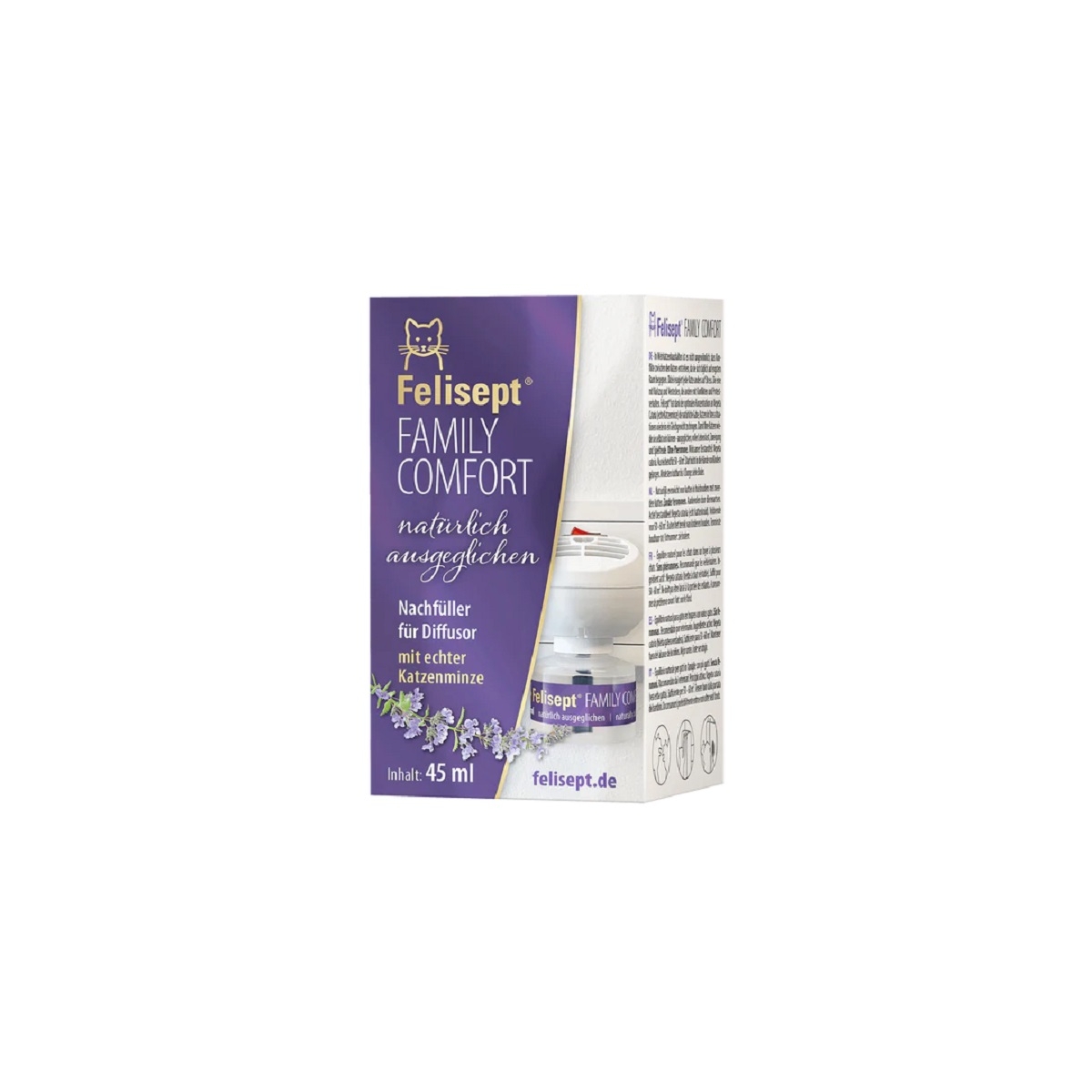 Felisept Comfort kates atpalaiduojančio difuzoriaus papildymas, 45 ml