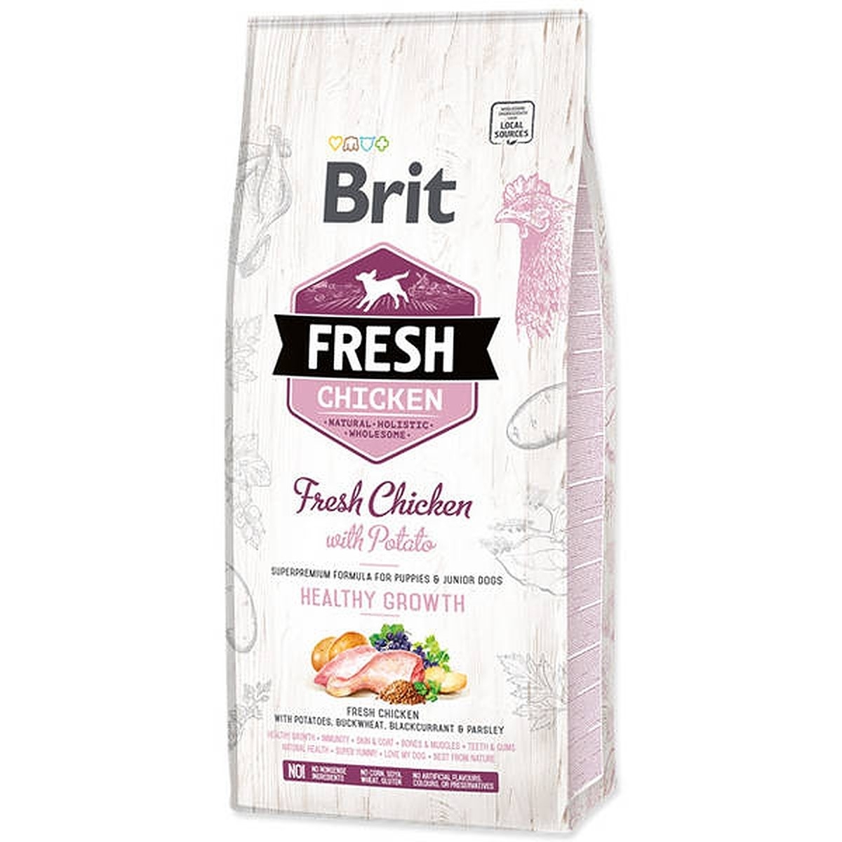 Brit Fresh maistas šuniukams su višt. 2,5kg - 