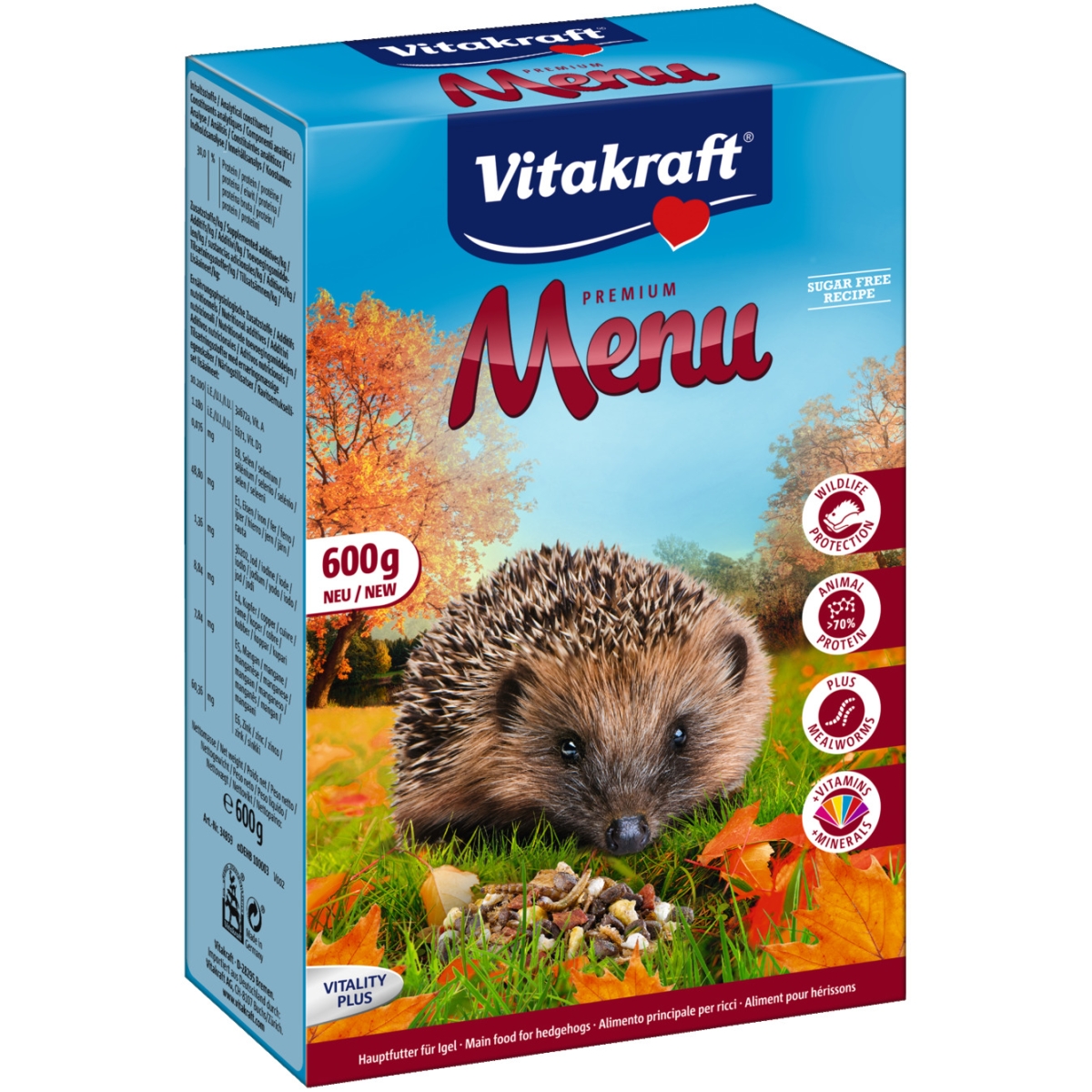 Vitakraft sausas maistas ežiams 600 g - 