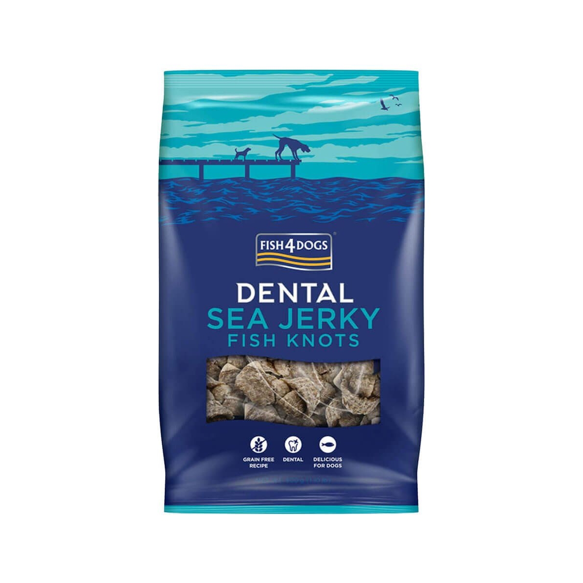 Fish4Dogs Sea Jerky Fish Knots žuvies skanėstai šunims, 100g - 