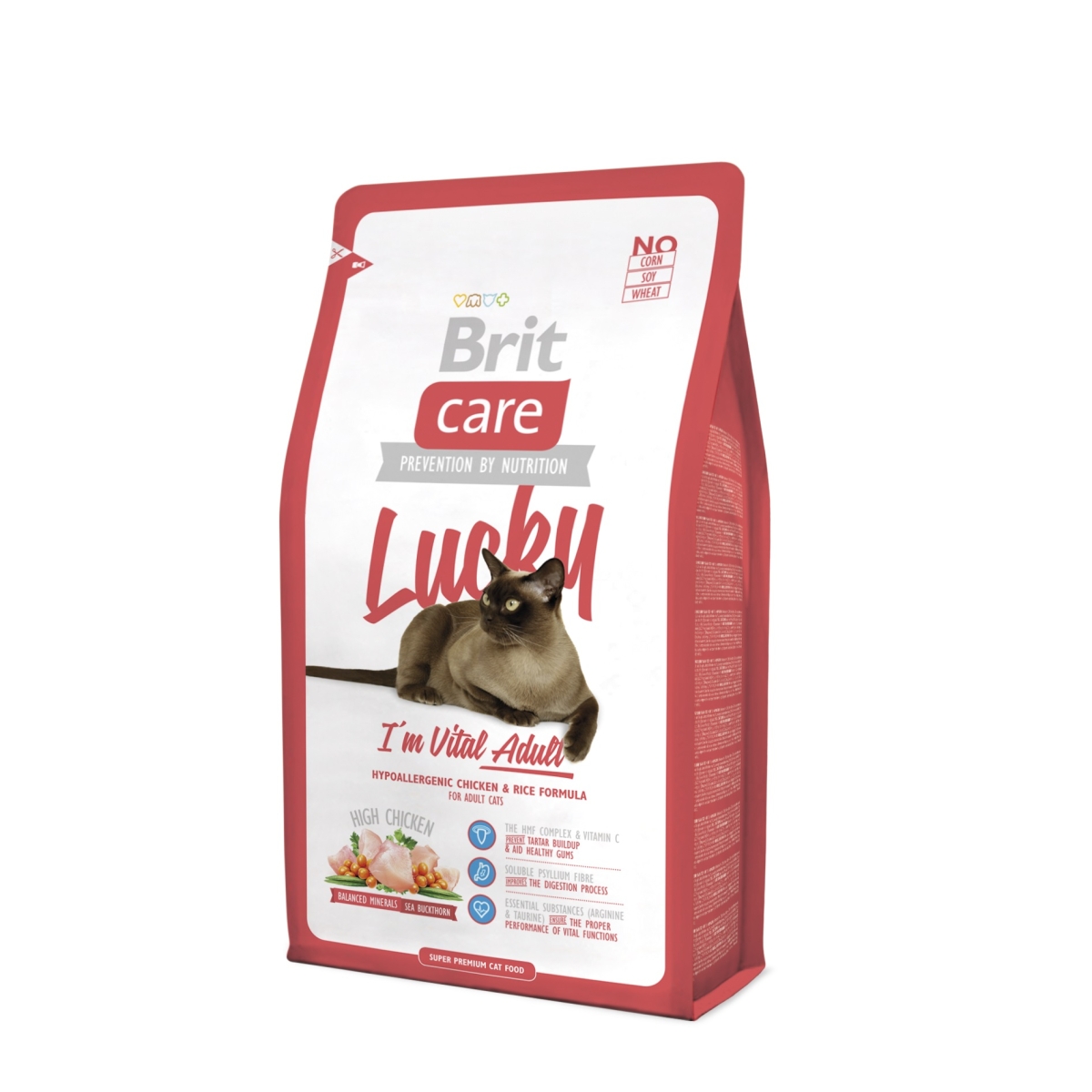 Brit Care lucky sausas maistas katėms 2kg   - 