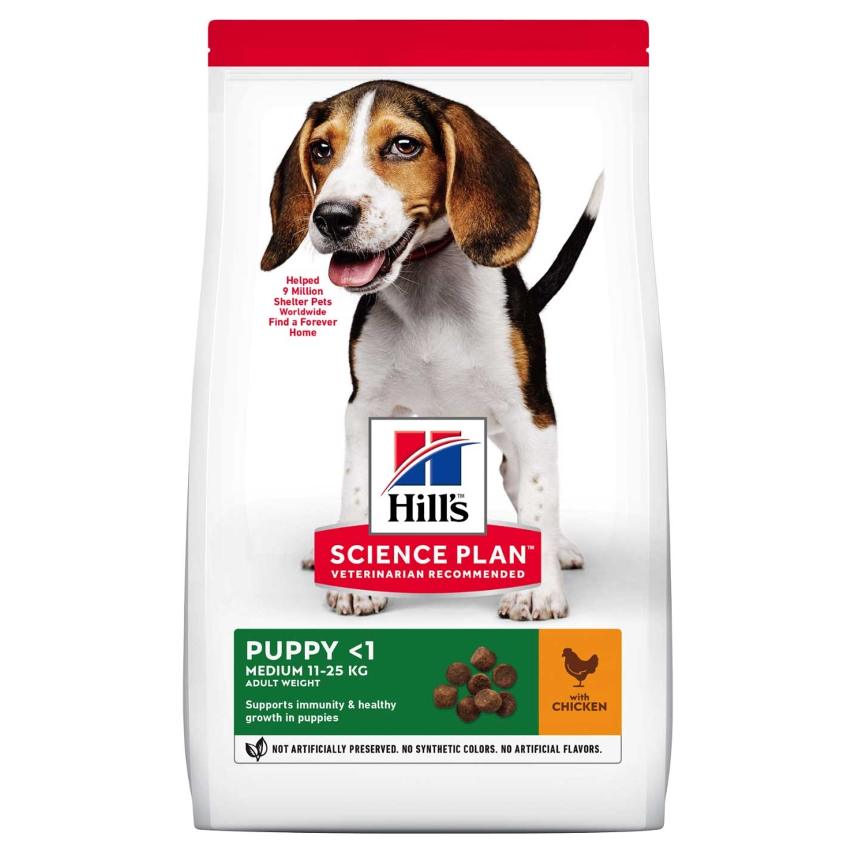 Hill's Science Plan Puppy Medium sasas maistas šuniukams su višt. 800g -  1