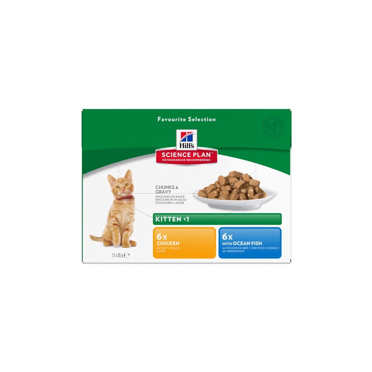 Hill's Feline Kitten Multipack konservai kačiukams 12x85g - 