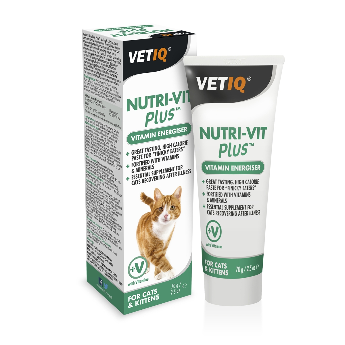 VETIQ Nutri-Vit Plus vitaminų pasta katėms, 70 g