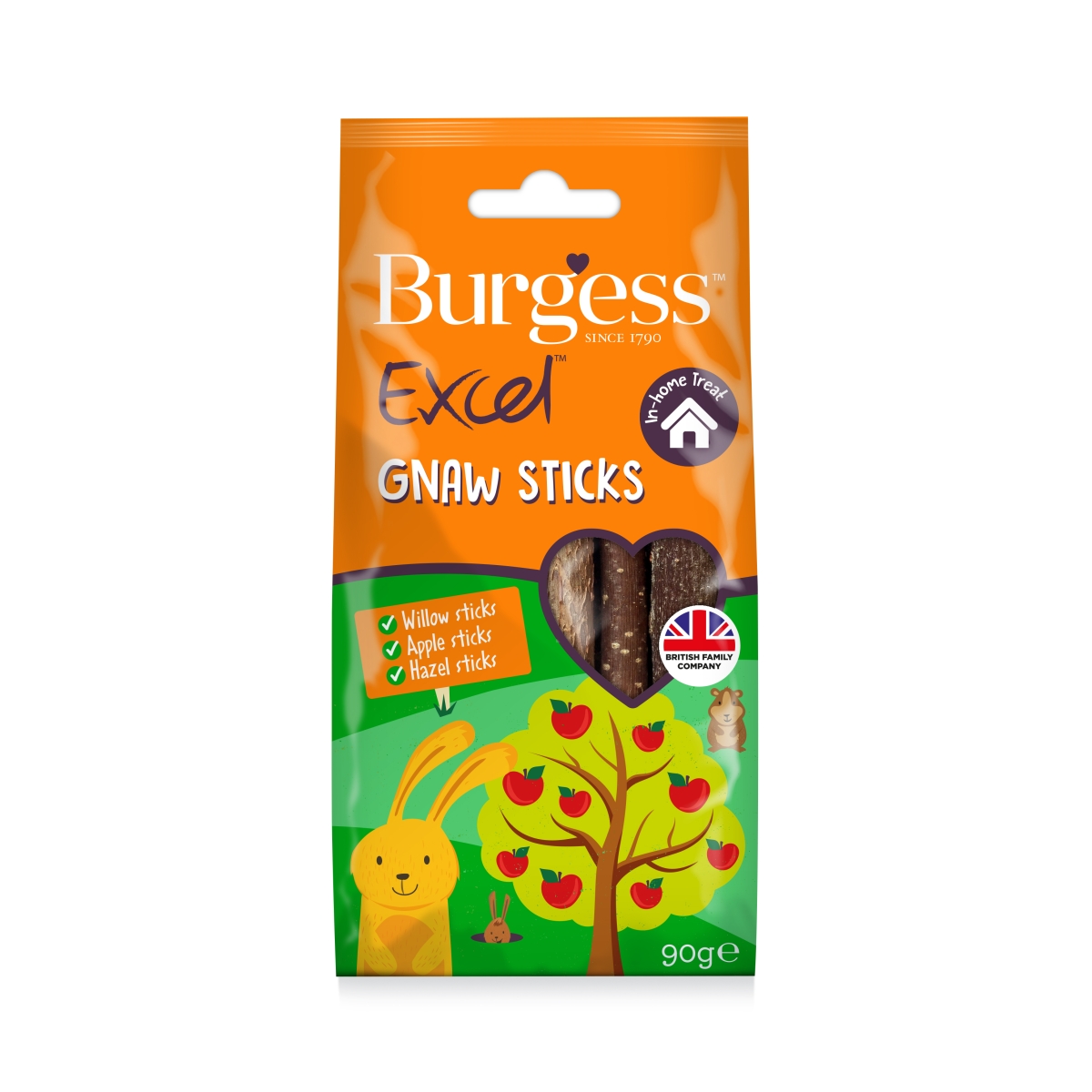 Burgess Excel lazdelės graužikams 90g - 