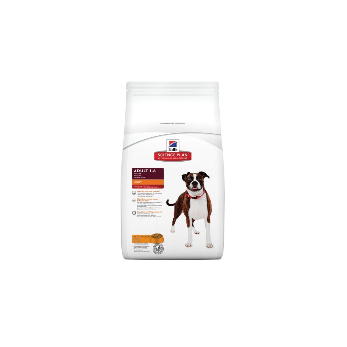 Hill's Canine Adult Light M maistas šunims su vištiena 12kg - 