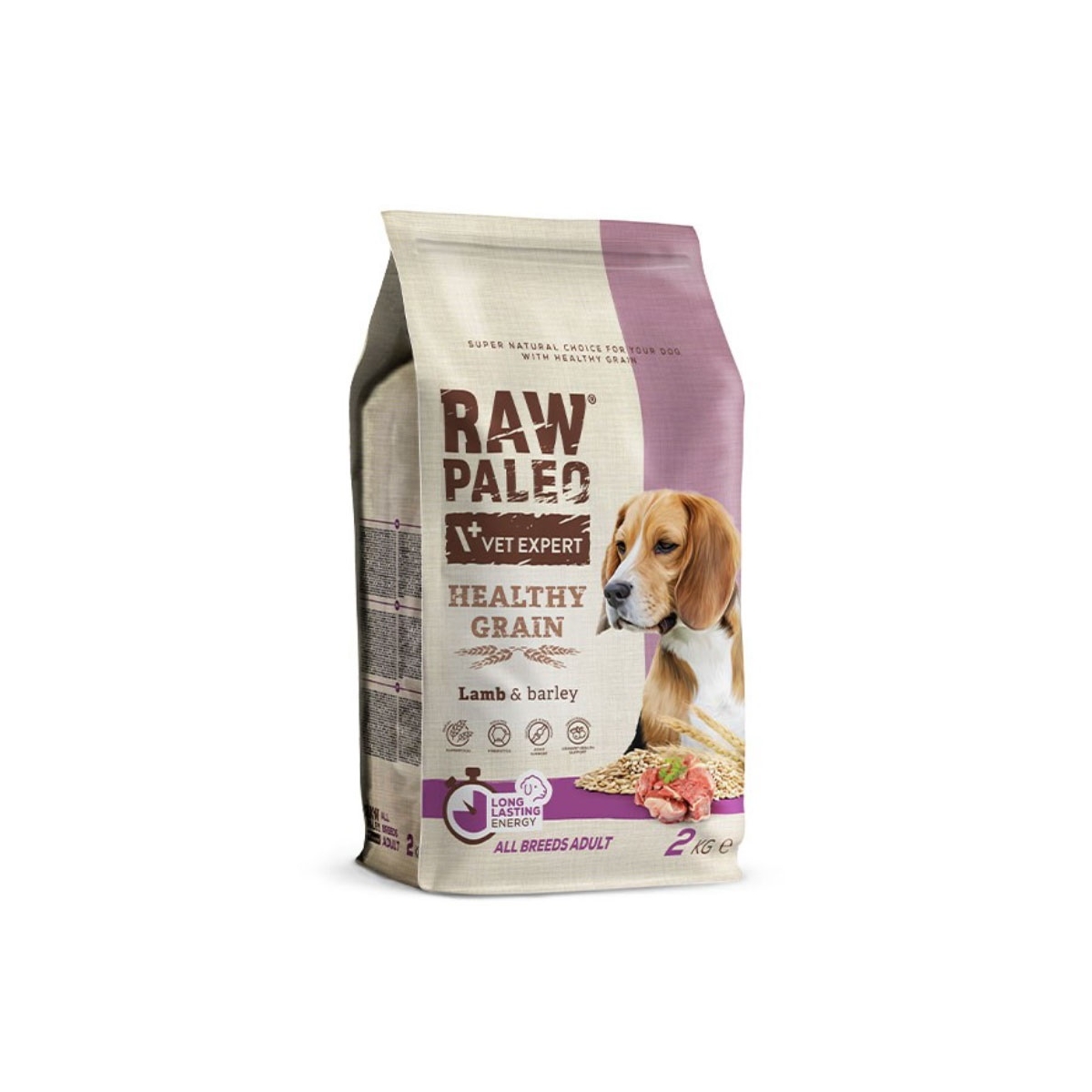 Raw Paleo Healthy Grain Adult sausas maistas šunims su ėriena, 2 kg