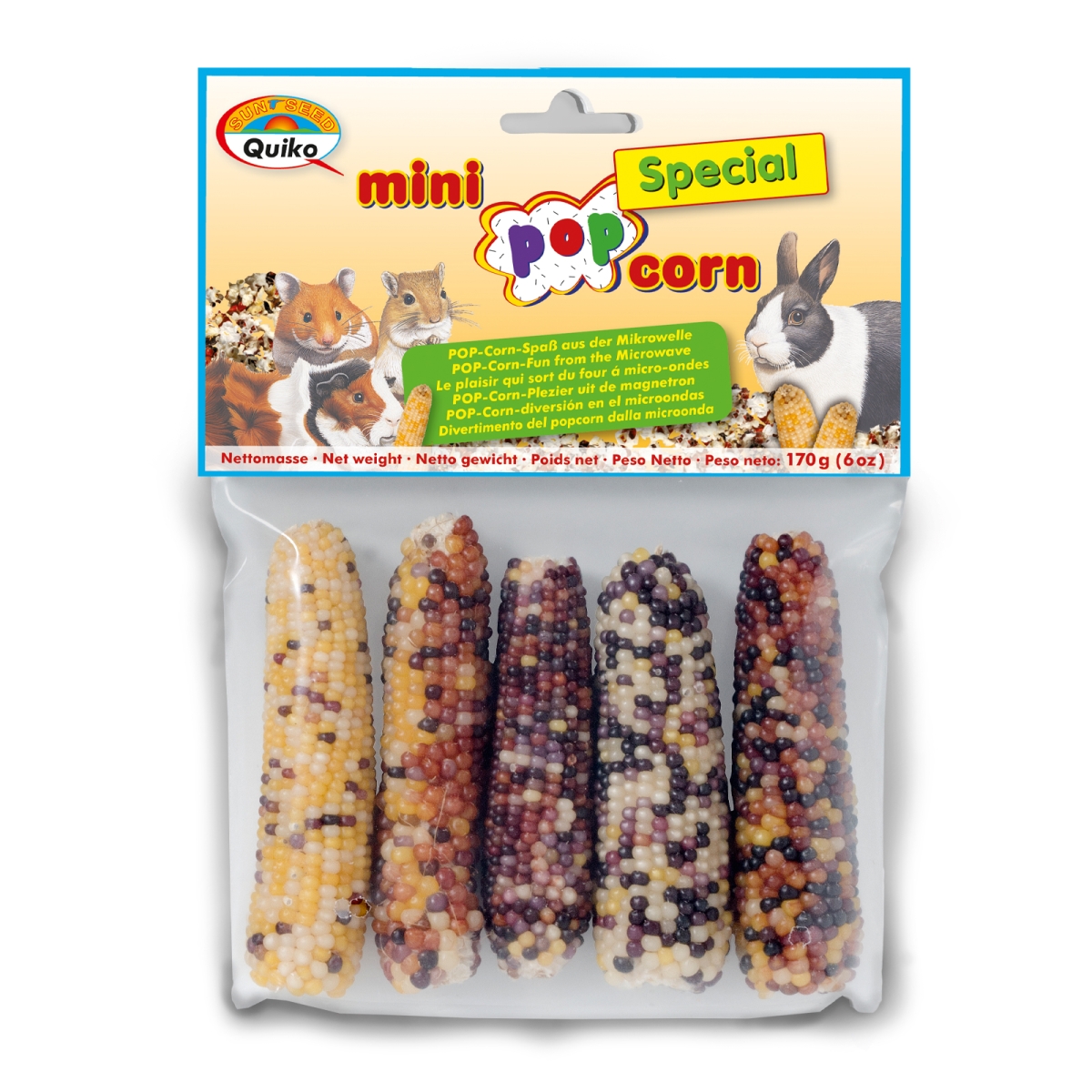 Quico Mini PopCorn užkandis graužikams, 170 g - 