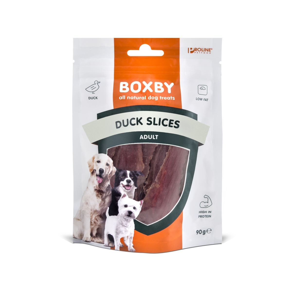 Boxby Duck Slices skanėstas šunims su antiena, 90 g - 