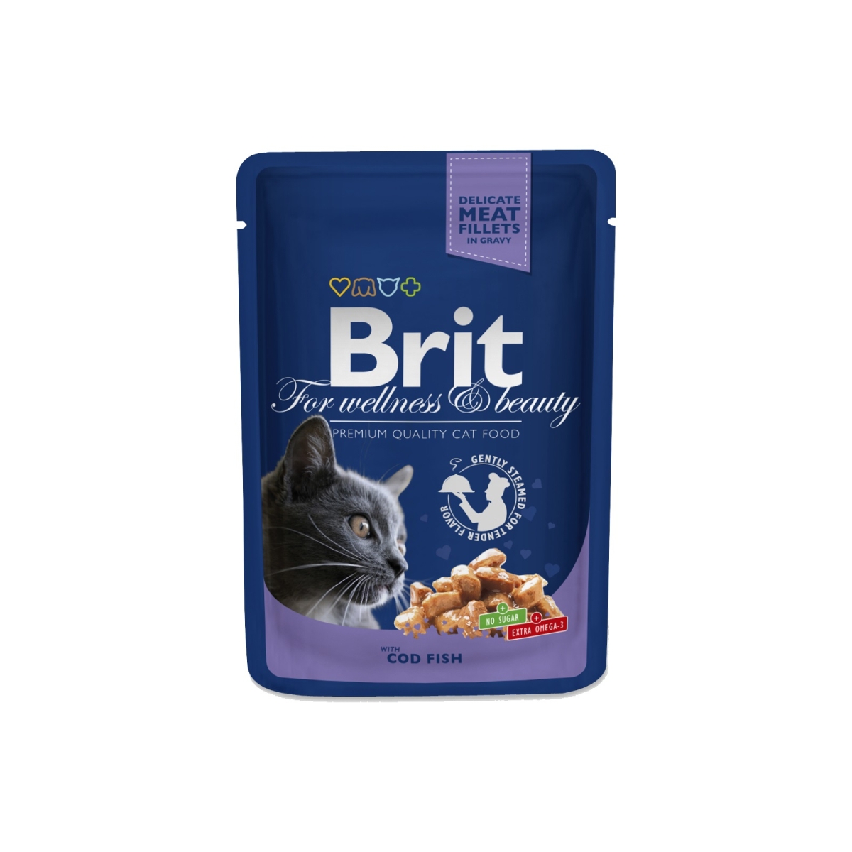 Brit Premium konservai katėms su menke, 100g - 