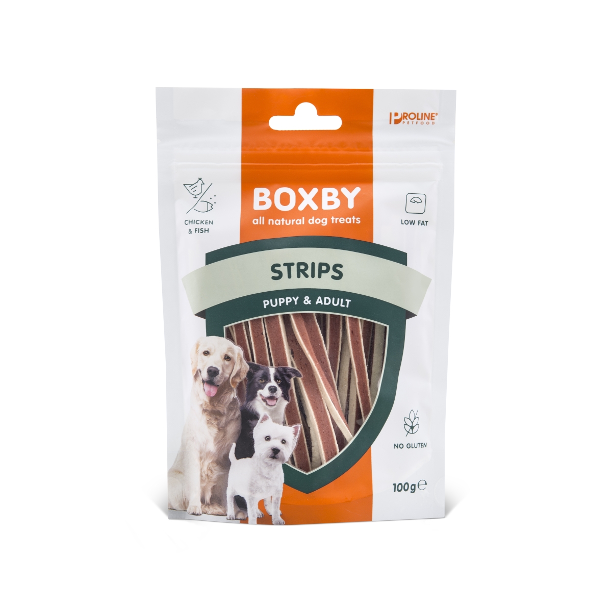 Boxby Strips skanėstas šunims, 100 g - 