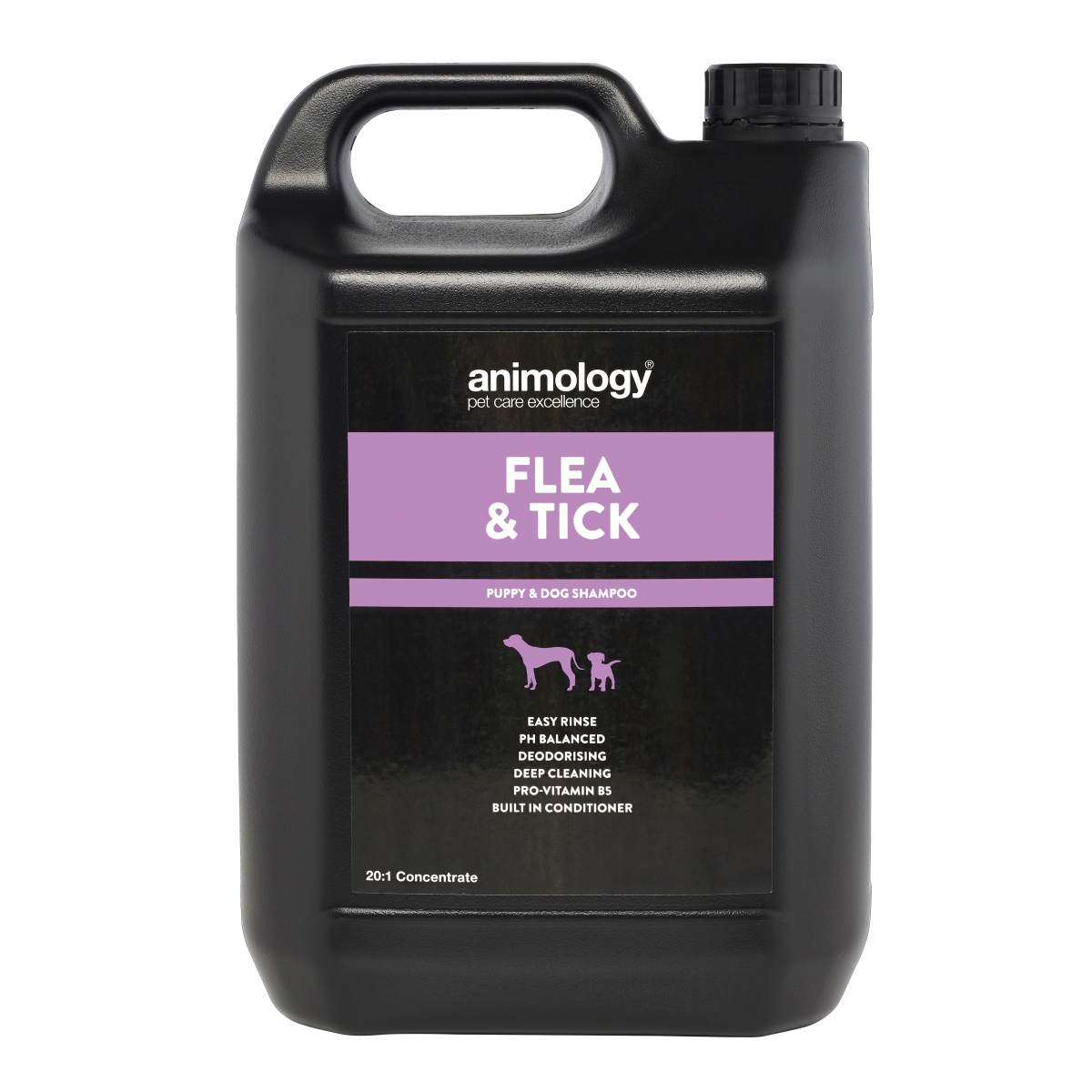 ANIMOLOGY FLEA & TICK ŠAMPŪNAS NUO BLUSŲ IR ERKIŲ 5L - 