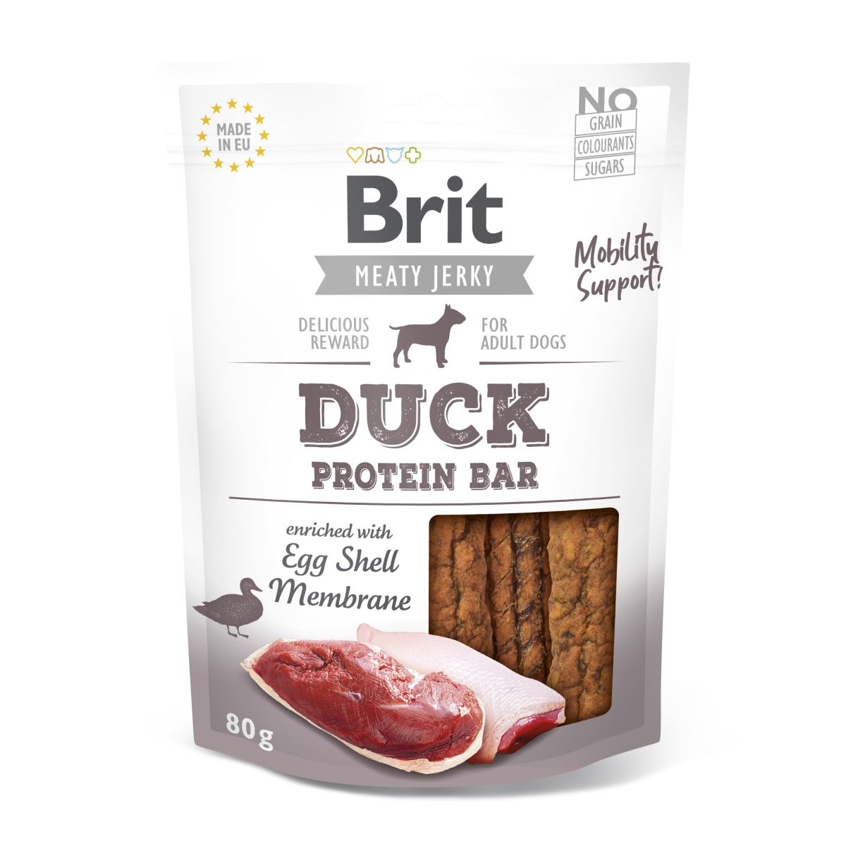 Brit Jerky Duck protein bar skanėstas 80 g - 