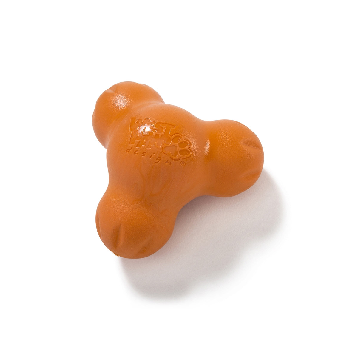 West Paw Tux guminis žaislas šunims S, 10 cm oranžinis - 