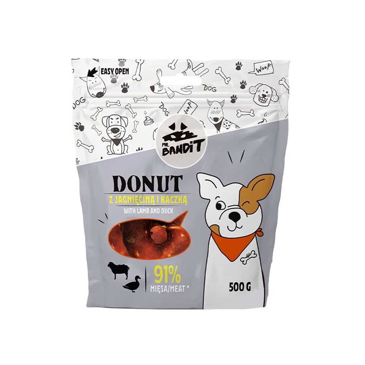 Mr. Bandit Donut skanėstai šunim-spurgytės su ėriena ir antiena, 500 g -  1