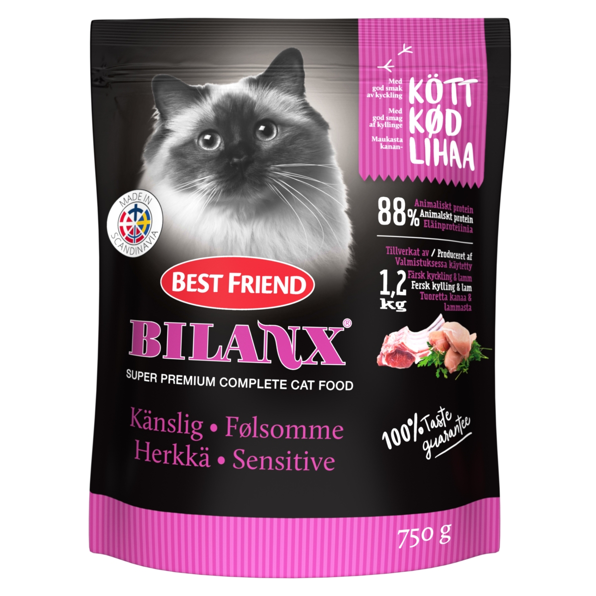 Best Friend Bilanx kačių maistas jautrioms katėms, 750 g - 