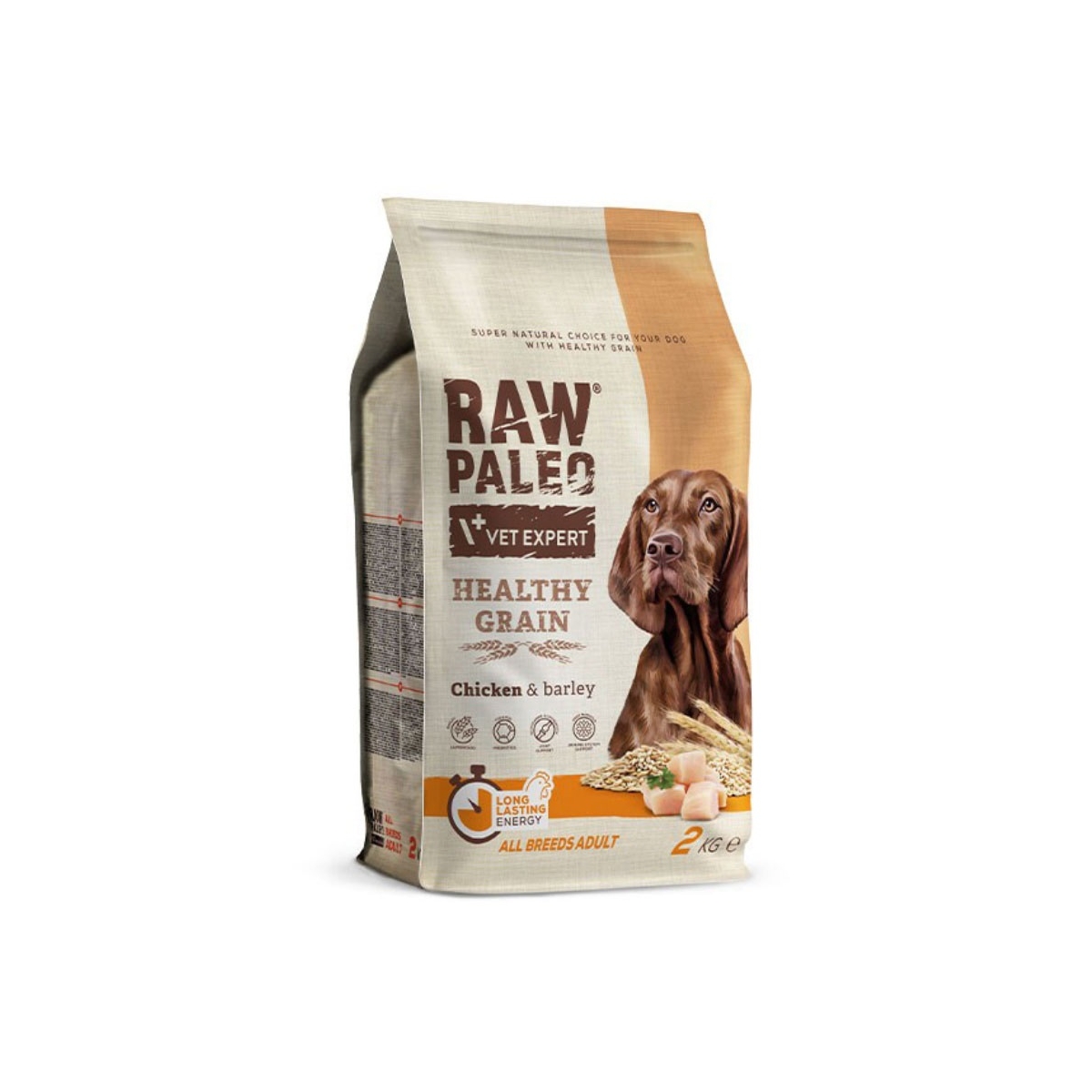 Raw Paleo Healthy Grain Adult sausas maistas šunims su vištiena, 2 kg -  1