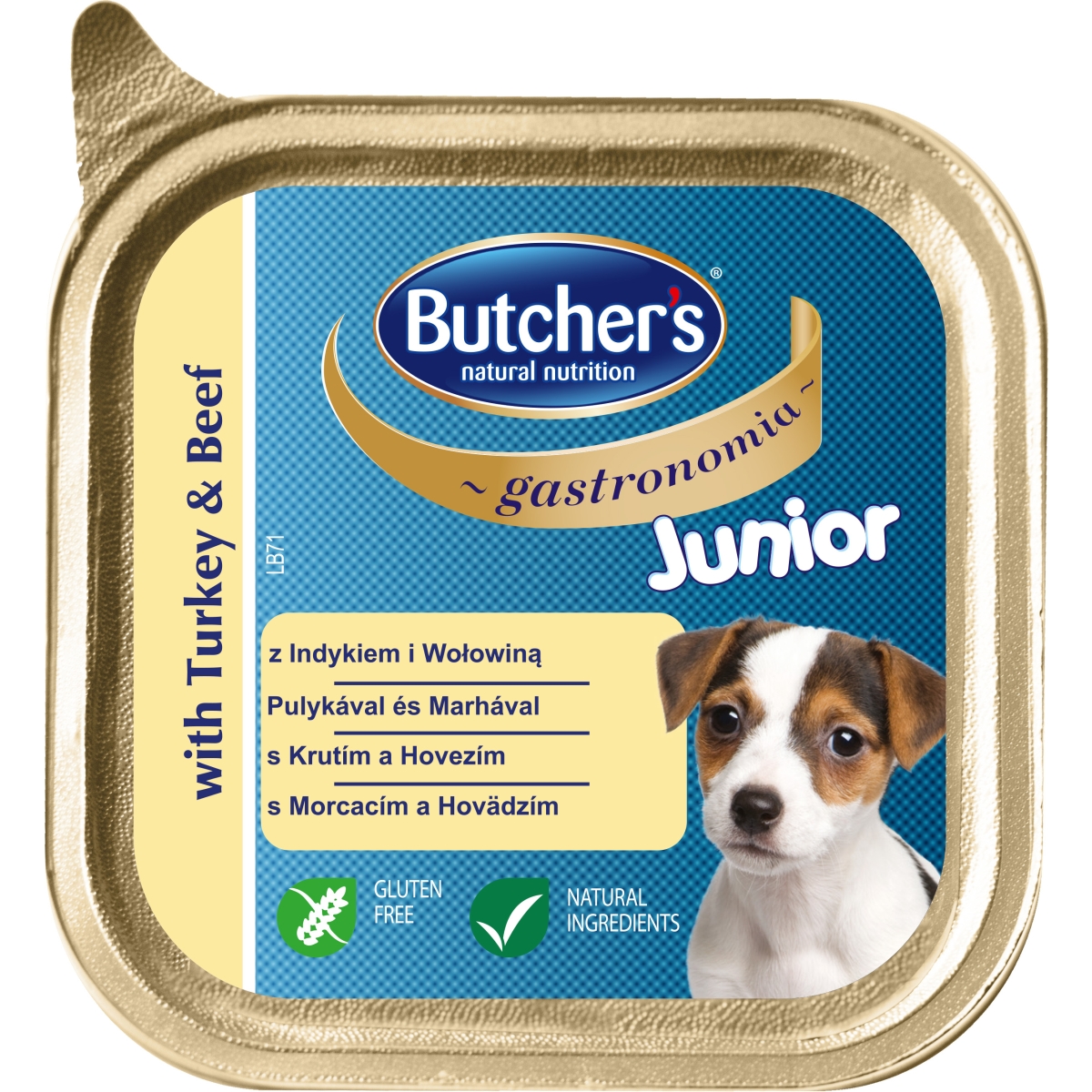 Butcher's Gastro Junior kalakutienos/jautienos paštetas šunims, 150 g - 