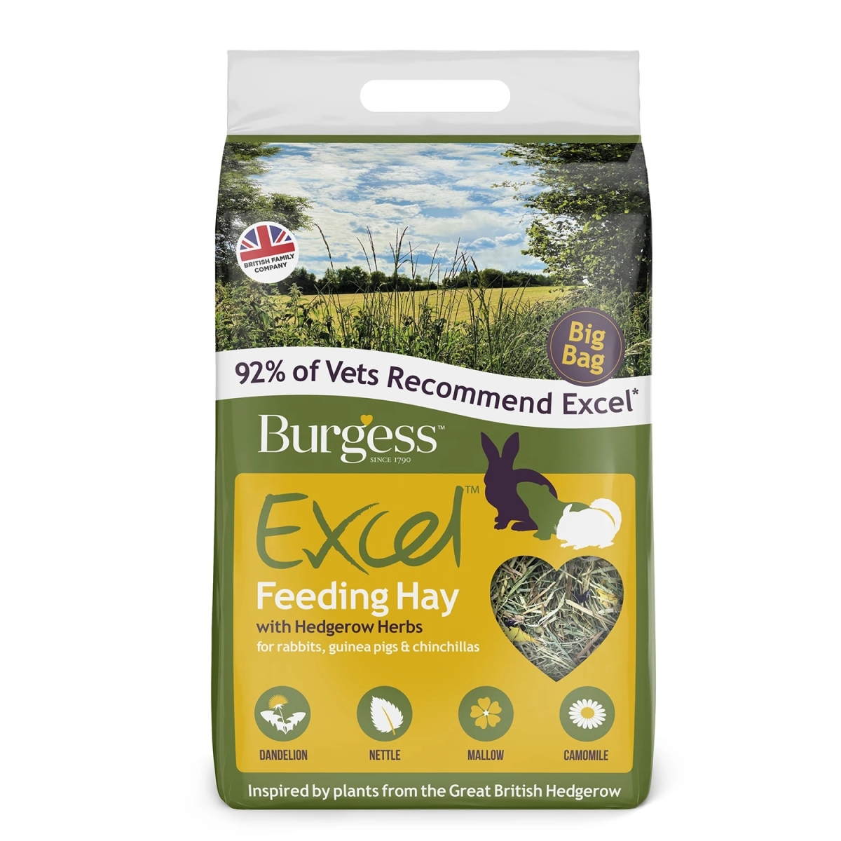 Burgess Excel šienas su vaistažolėmis, 3 kg - 