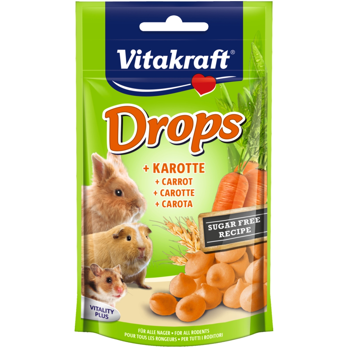 Vitakraft Drops maistas graužikams su morkomis 75g - 