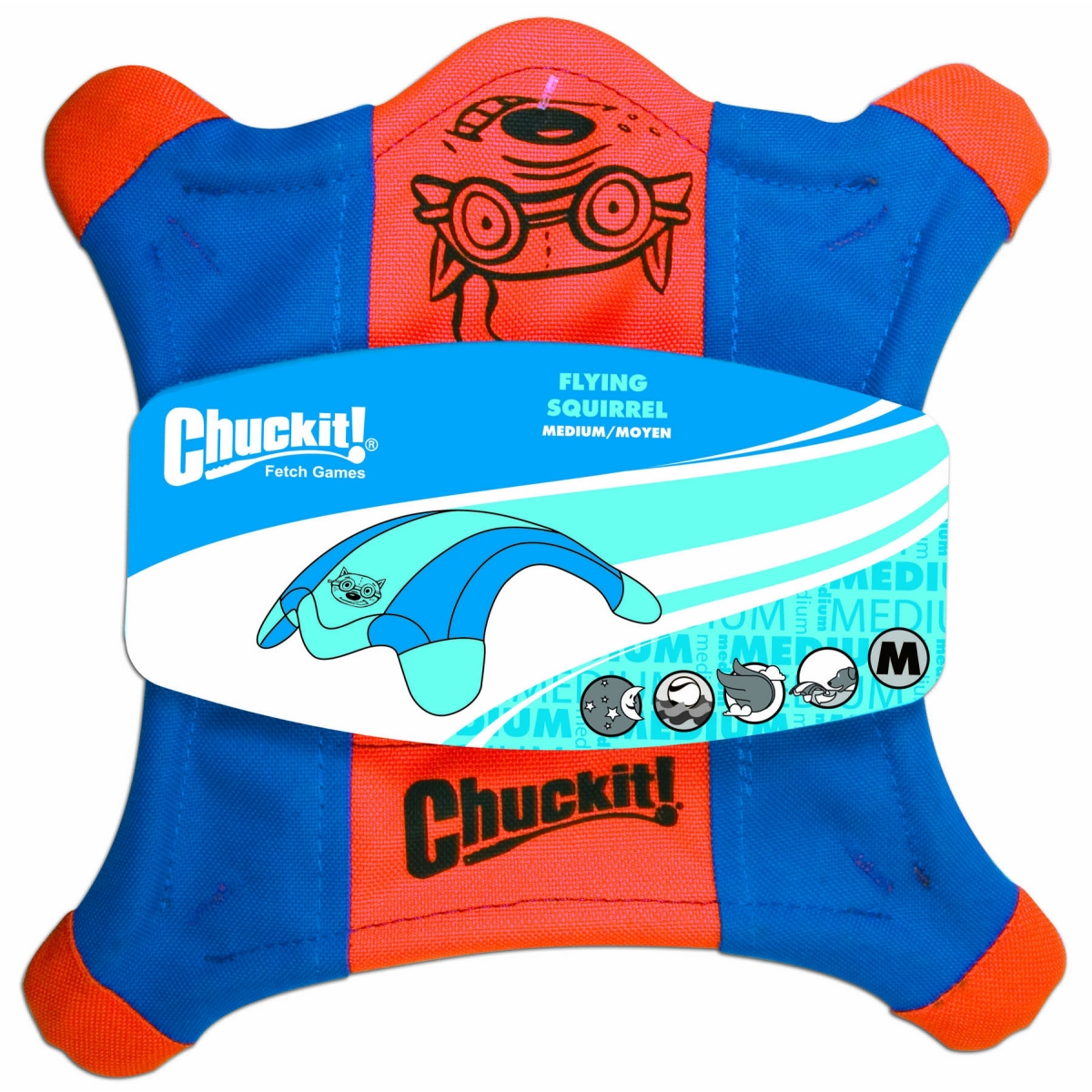 Chuckit Flying Squirrel žaislas šunims orandžinis/mėlynas, M - 