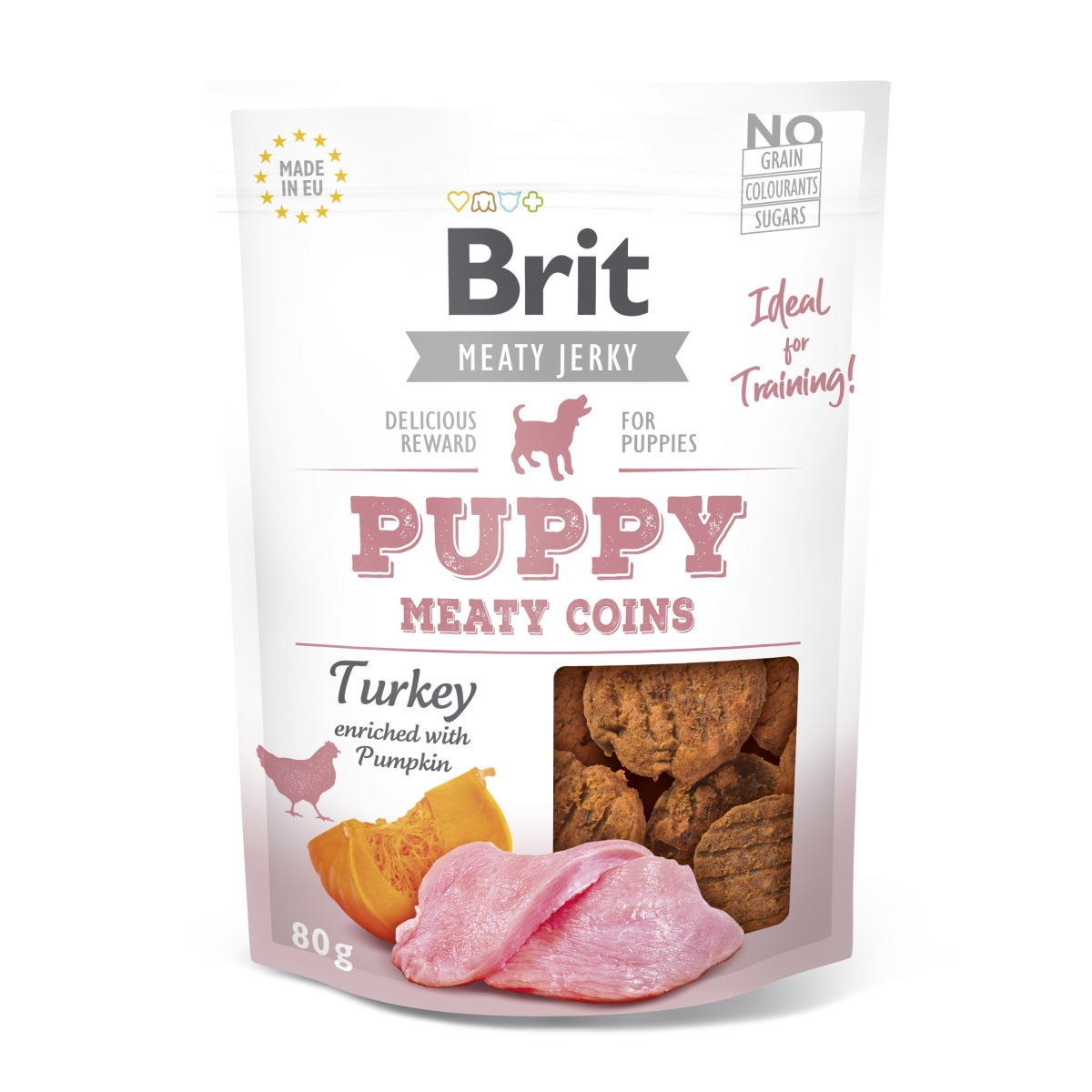 Brit Jerky Puppy skanėstai šuniukams su kalakutiena, 80 g -  1