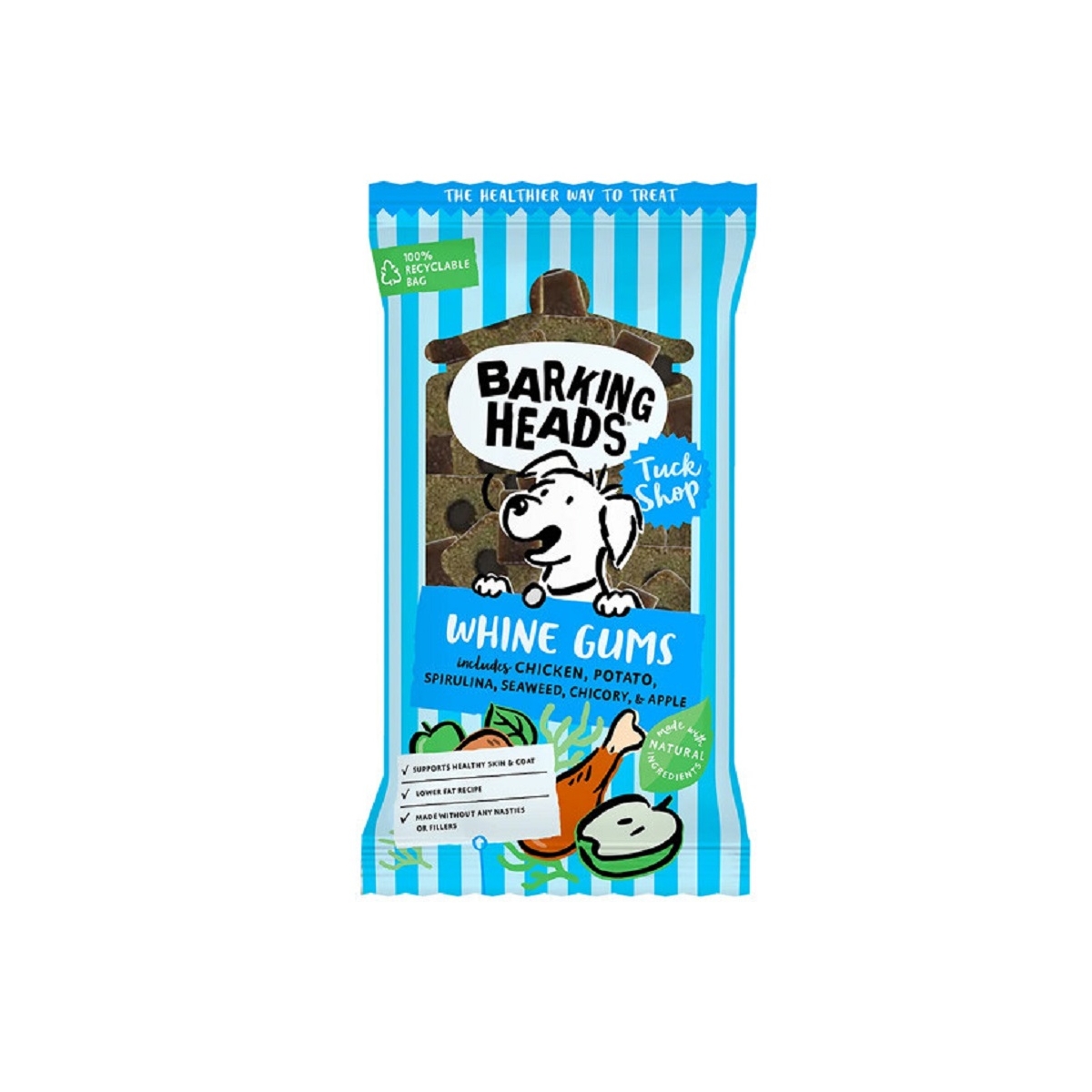 Barking Heads Whine Gums skanėstai šunims su vištiena, 150 g - 