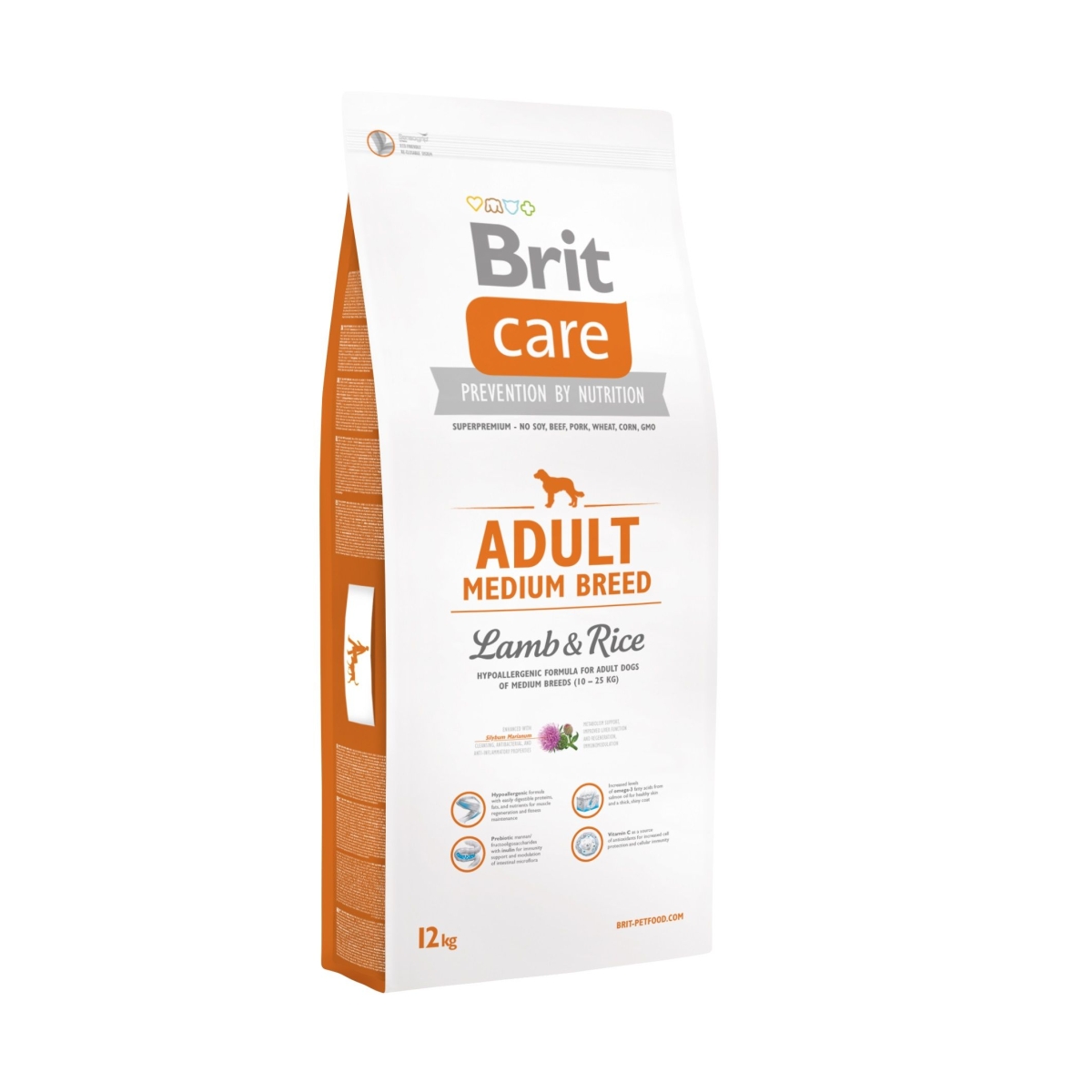 Brit Care medium maistas šunims su ėriena/ryžiais 12+2kg - 