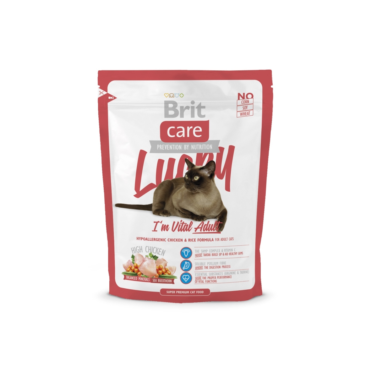 Brit Care lucky sausas maistas katėms 0,4kg   - 