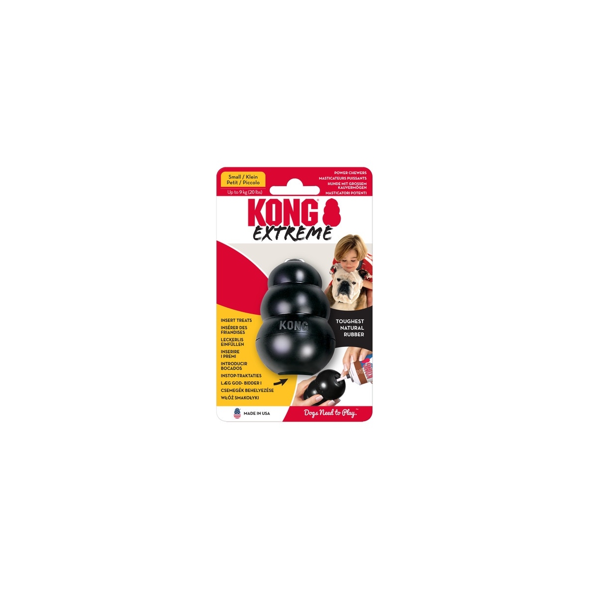 KONG Extreme skanėstais užpildomas žaislas, S dydis, 7,6 cm