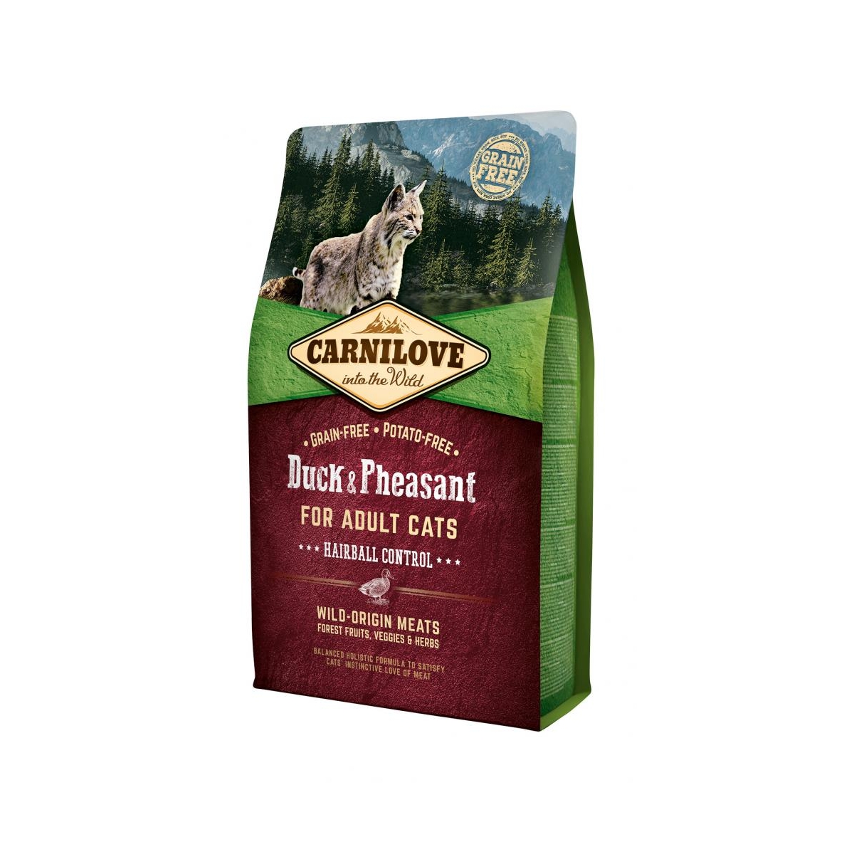 Carnilove Hairball maistas katėms su antiena, 6 kg