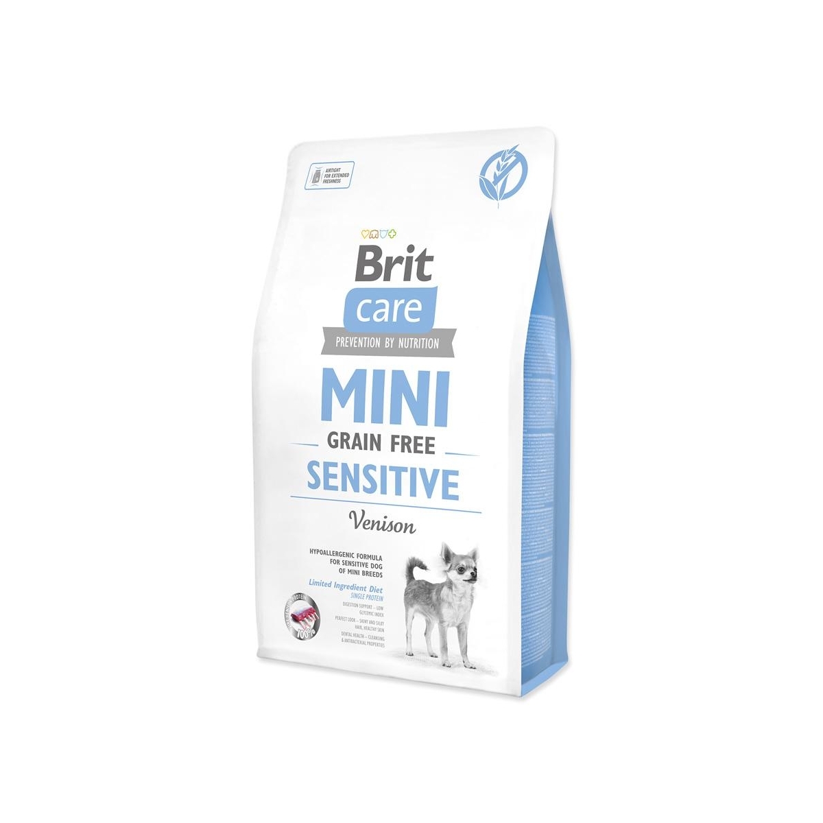 Brit Care mini sensitive begrūdis maistas šunims 7kg - 