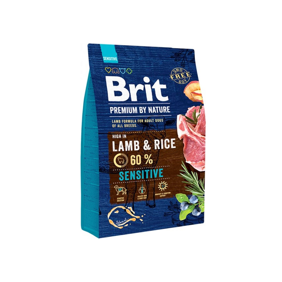 Brit Premium Sensitive maistas šunims su ėriena, 3 kg - 