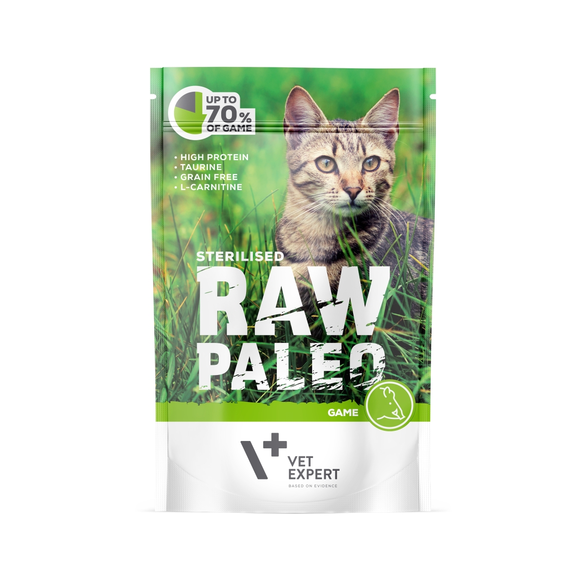 Raw Paleo Sterilized Cat guliašas steril. katėms su žvėriena, 100 g - 