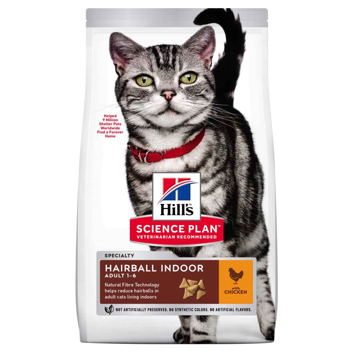 Hill´s Science Plan Hairball&Indoor maistas katėms su višt. 3 kg -  1