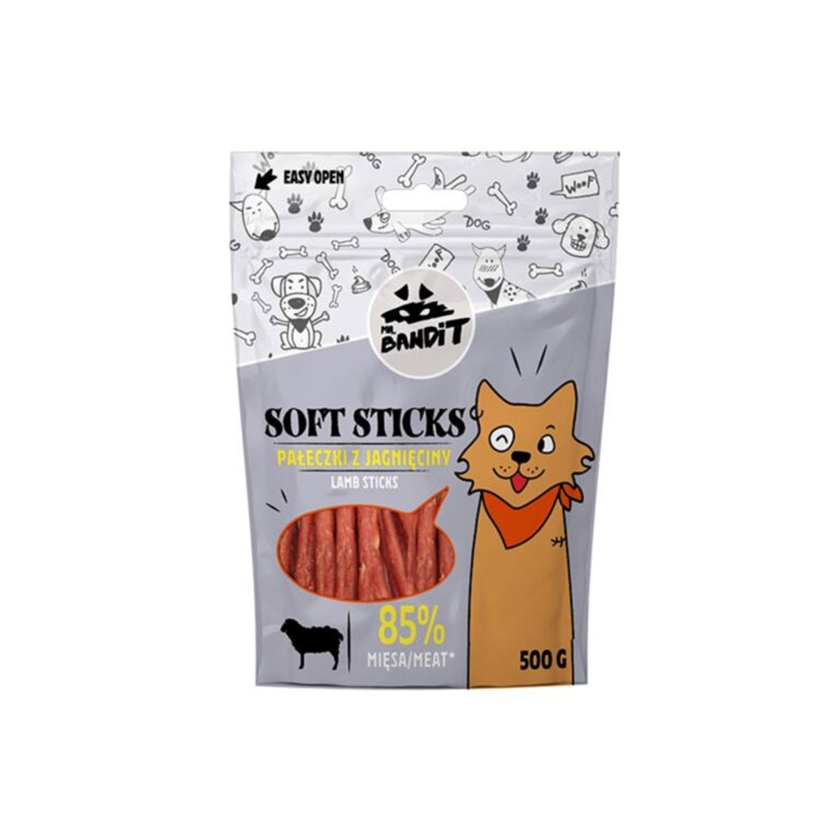 Mr. Bandit Soft Sticks ėrienos lazdelės šunims, 500 g - 