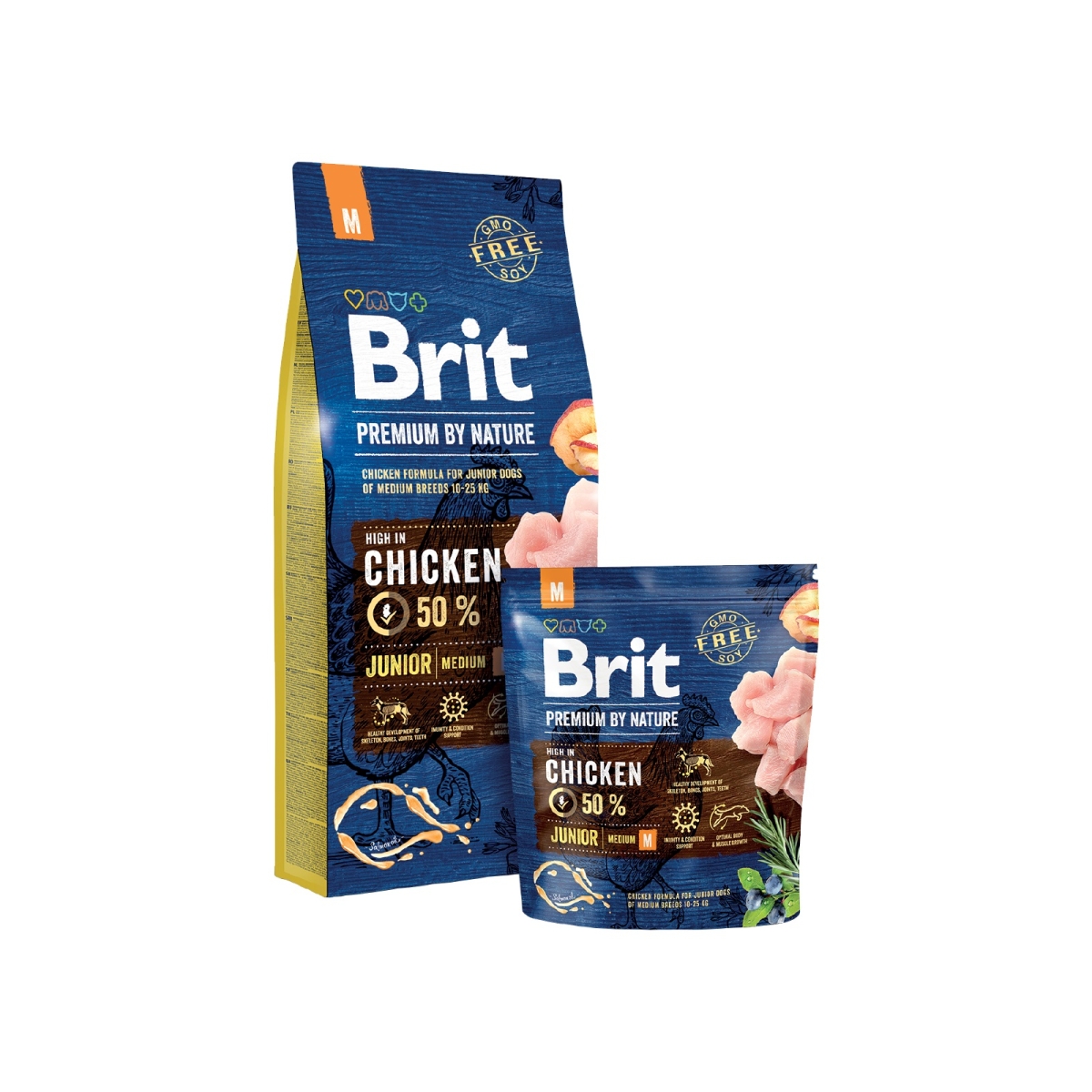 Brit Premium m junior maistas šunims su vištiena 15kg - 