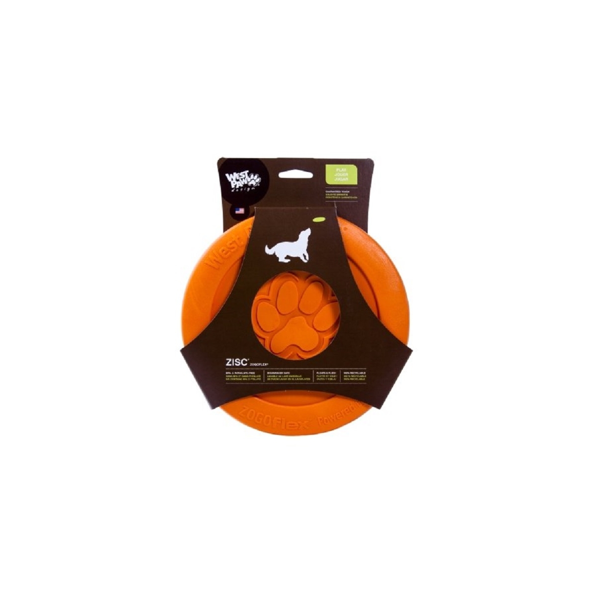 Zogoflex Zisc guminis žaislas, 16cm, oranžinis - 