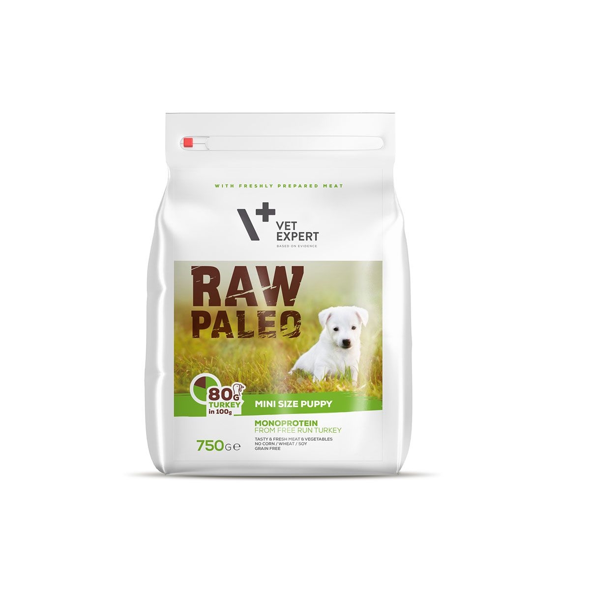 VETEXPERT RAW PALEO KUTSIKA KONSERV VÄIKE TÕUG 750G - 