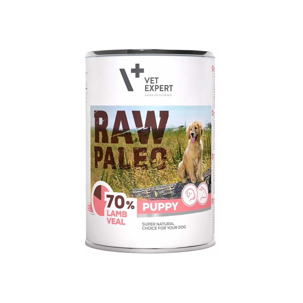 Raw Paleo Puppy konservai šuniukams su ėriena ir veršiena, 400 g - 