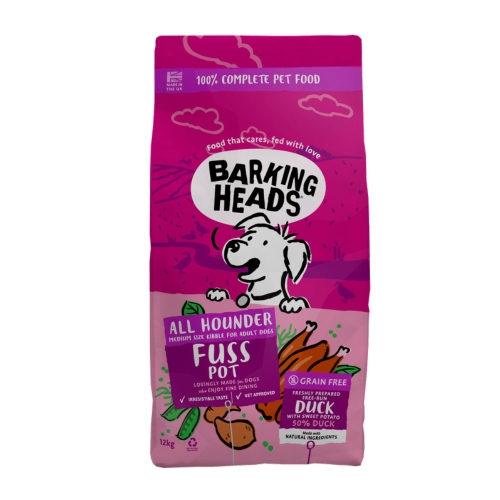 Barking Heads Fuss Pot sausas maistas šunims su antiena, 12kg