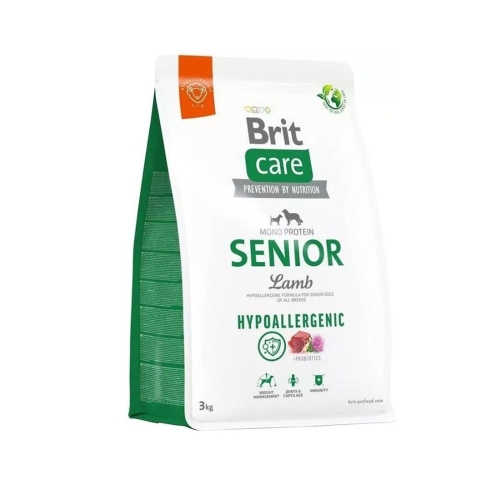 Brit Care Senior Sausas šunų maistas Lamb&Rice, ėriena, 3 kg