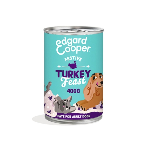 Edgard Cooper Festive konservai šunims su kalakutiena, 400 g