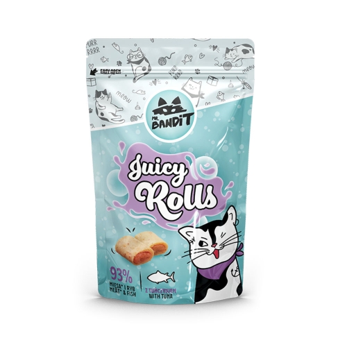 Mr.Bandit Juicy Rolls skanėstai katėms su tunu, 40g