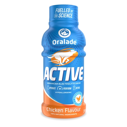 Oralade Active vištienos skonio gėrimas šunims, 250 ml