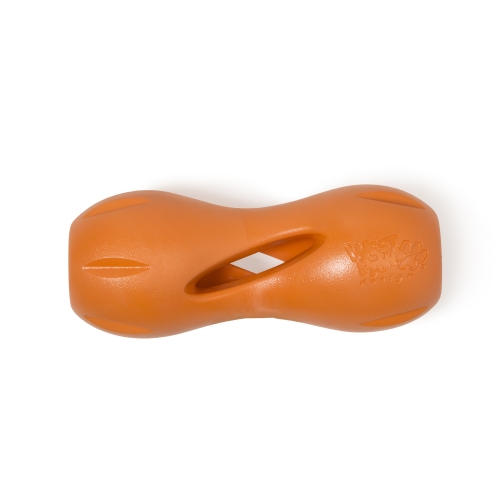 West Paw Qwizl guminis žaislas 17 cm, oranžinis