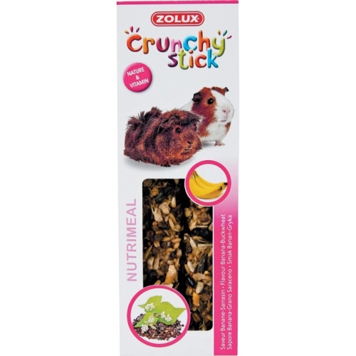 Zolux Crunchy Stick Banana Buckwheat skanėstai jūrų kiaulytėms, 115g